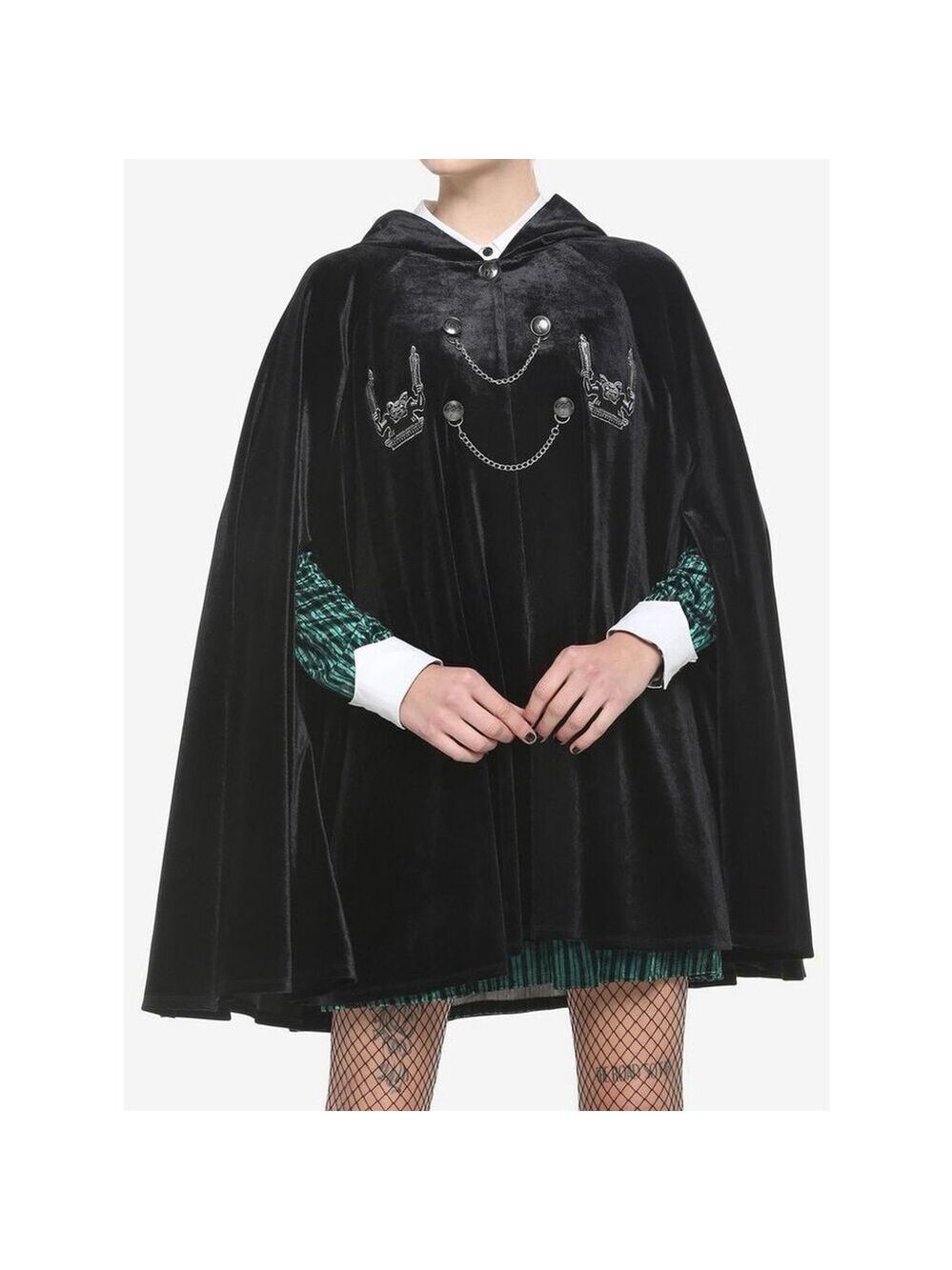Disney The Haunted Mansion Gargoyle Velvet Girls Hooded Cape (Sz S/M)